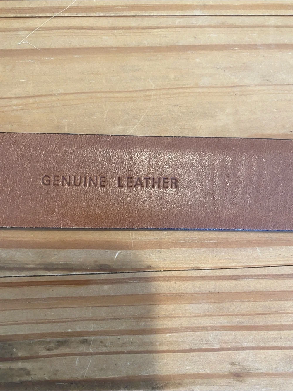 Lauren Ralph Lauren Caramel Leather Belt with Square Buckle
